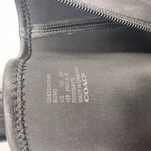 Coach Black Bond Bootie Heeled Size 10 - Picture 10 of 10